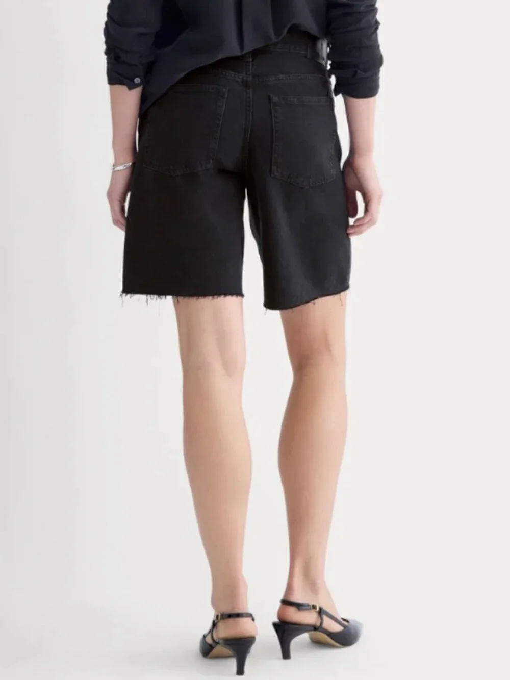 Everlane OG Baggy Jean Short Washed Black 33